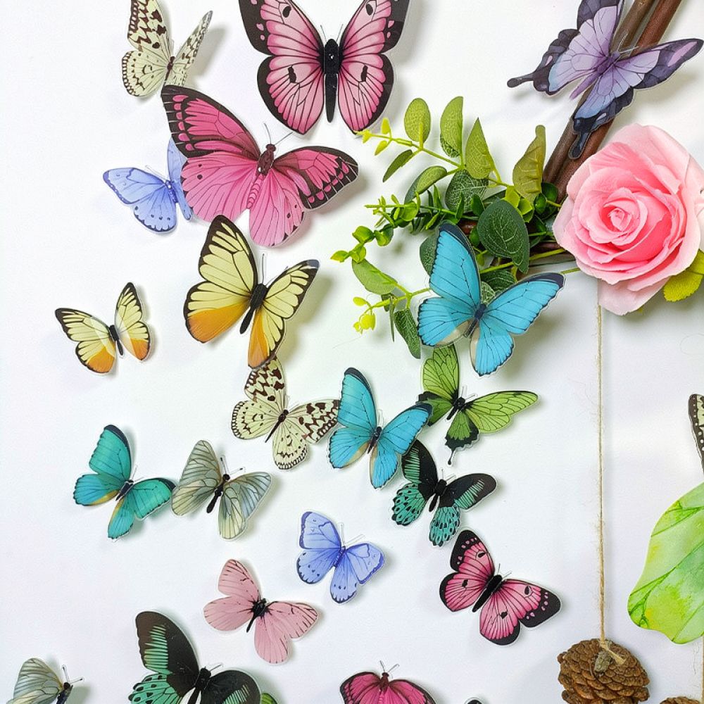 Art And Craft For Nursery - PVC 3D Kelebek Duvar Süsü, Gerçekçi