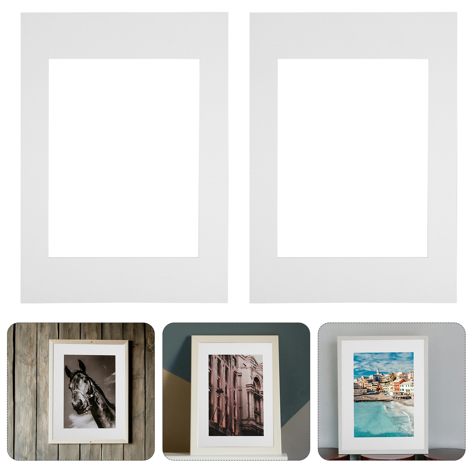 Art Craft Cardboard - 10 Adet Beyaz Karton Mat Levha,