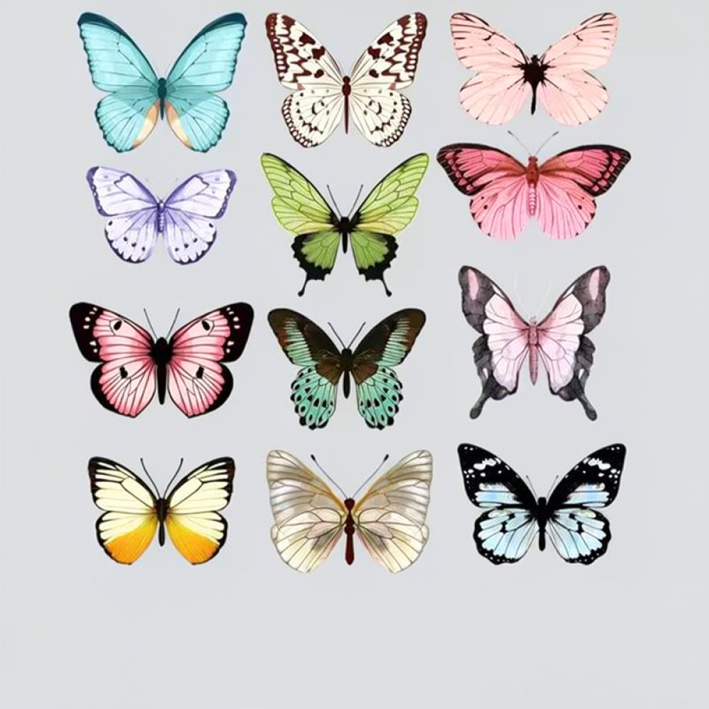 PVC 3D Kelebek Duvar Süsü, Ger - Art And Craft For Nursery incelemesi ve fiyatı